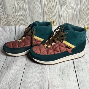 Teva Women's Quilted Ankle Boots - Teal, Brown, Yellow